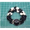 Image 5 : Multi-Strand Black Onyx & Coin Pearl Bracelet