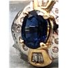 Image 6 : Contemporary Blue Sapphire and Diamond 2-Tone Ring