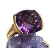 Image 1 : 11.00 CT Top-Faceted Genuine Amethyst Ring