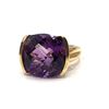Image 2 : 11.00 CT Top-Faceted Genuine Amethyst Ring