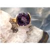 Image 4 : 11.00 CT Top-Faceted Genuine Amethyst Ring