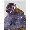 Image 9 : 11.00 CT Top-Faceted Genuine Amethyst Ring