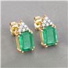 Image 5 : Ethiopian Emerald and Diamond Elegant Earrings