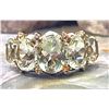 Image 2 : Prasiolite Five-Stone Ring in Sterling Silver