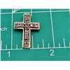 Image 7 : 14K Yellow Gold Cross with Genuine Tanzanite