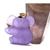 Image 4 : Lavender Jade Koala Bear Pendant with Ruby Eyes