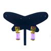 Image 2 : Lavender Jadeite Dangling Bar Earrings