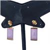 Image 9 : Lavender Jadeite Dangling Bar Earrings
