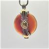 Image 1 : Dark Orange Jade Pi Stone Interchangeable Necklace