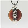 Image 2 : Dark Orange Jade Pi Stone Interchangeable Necklace