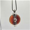 Image 4 : Dark Orange Jade Pi Stone Interchangeable Necklace