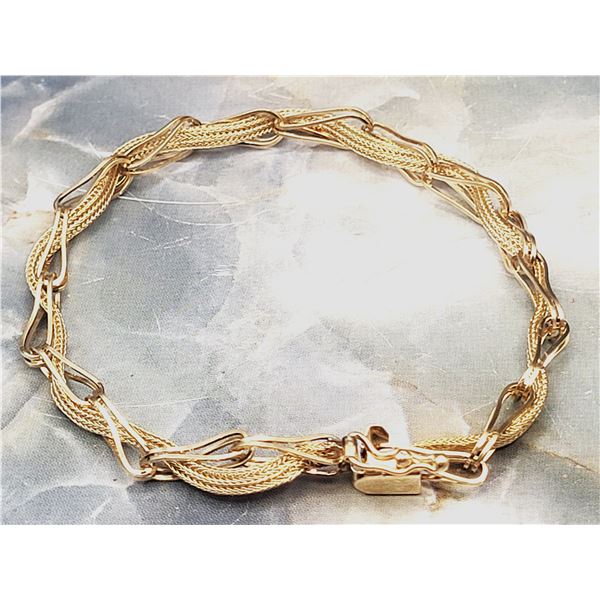 Amazing Vintage Braided Mesh and Figure 8 Bracelet
