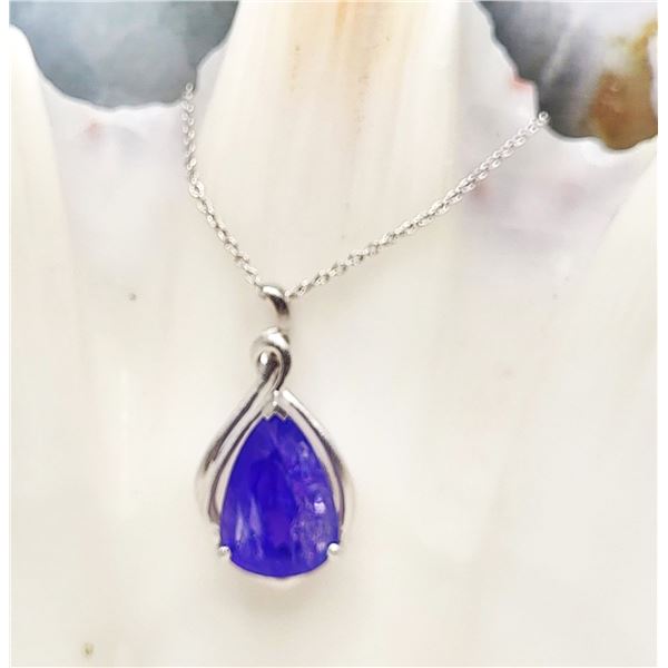 Pear-Cut Certified & Appraised Tanzanite Necklace