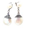 Image 1 : Honora Coin & Drop Cultured Pearl Dangle Earrings