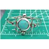Image 9 : Sterling Silver Hinged Bracelet with Turquoise