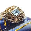 Image 3 : Square-Cut Sky Blue Topaz Customized Ring .925