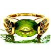 Image 3 : East-West Peridot and Blue Diamond Ring