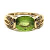 Image 6 : East-West Peridot and Blue Diamond Ring
