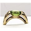 Image 7 : East-West Peridot and Blue Diamond Ring