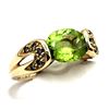 Image 8 : East-West Peridot and Blue Diamond Ring