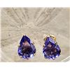 Image 1 : 2.00 CTW Tanzanite Solitaire Earrings