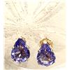 Image 2 : 2.00 CTW Tanzanite Solitaire Earrings