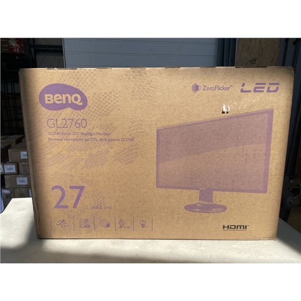 NEW BENQ 27" GL2760 SERIES LED BACKLIGHT MONITOR, SEALED BOX BRAND NEW
