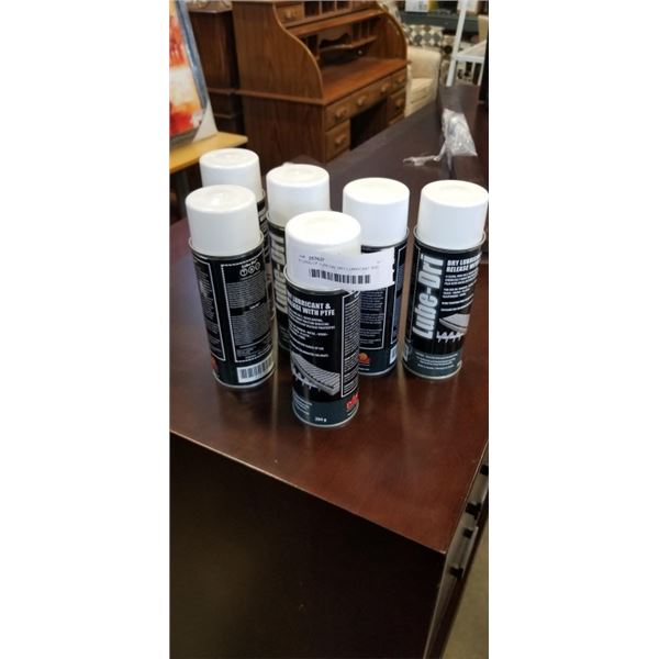 6 CANS OF LUBE-DRI DRY LUBRICANT AND RELEASE WITH PTFE