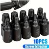 Image 2 : SET OF 10 THREAD EXTRACTORS FOR INDUSTRIAL USE: EASILY REMOVE DAMAGED BOLTS AND HEX SCREWS