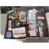Image 1 : TWO TRAYS OF HARDWARE, WASHERS CRACK FILLER AND MORE