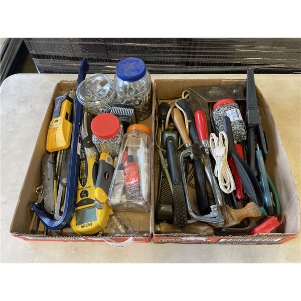 TWO TRAYS OF ASSORTED TOOLS