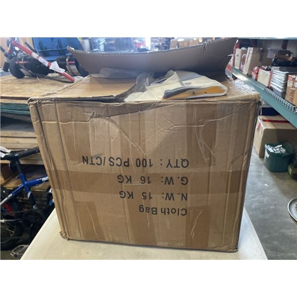 NEW CASE OF REUSABLE BAGS WITH LOGO