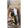 Image 1 : RYOBI BLOWER, GRINDER AND DEWALT DRILL
