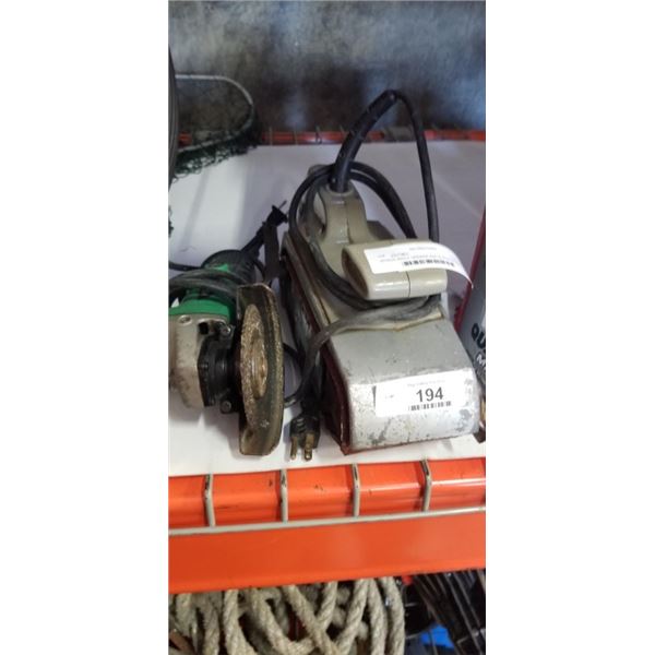 HITACHI ANGLE GRINDER AND BLACK& DECKER BELT SANDER WAS WORKING