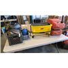 Image 1 : TOOL BAGS, KNEE PADS, BOAT GAS CANS AND PLASTIC BINS