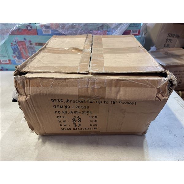 2 BOXES OF DECORATIVE METAL SHELF BRACKETS