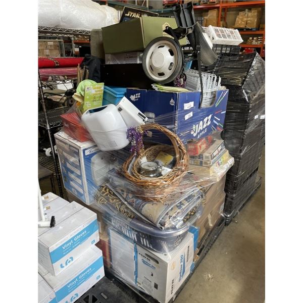 PALLET OF ASSORTED ABANDONED AUCTION ITEMS