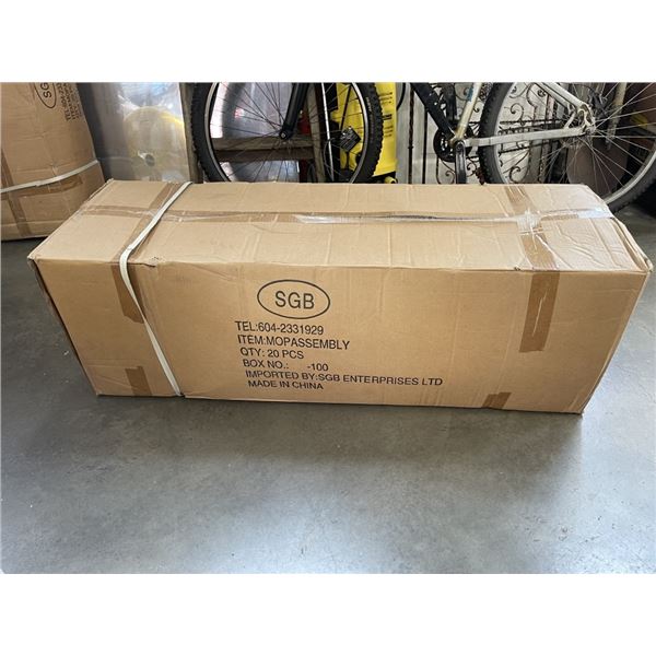 CASE OF 20 ALUMINUM MOPS
