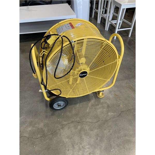 DAYTON 2RDZ1 INDUSTRIAL FAN TURNS ON, BUZZES BUT NO SPIN