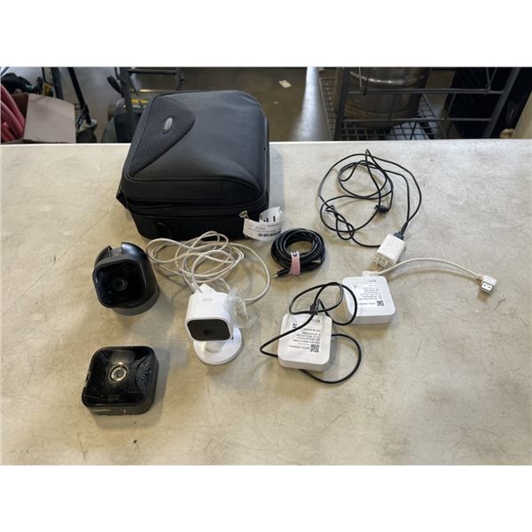 BAG OF SECURITY CAMERAS