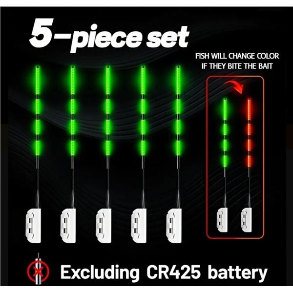 FISHING BAIT INDICATOR, 5PCS SET, FISHING ROD TIP LIGHT, NIGHT FISHING LIGHT, FISHING GLOW STICK ALA