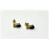 Image 1 : GOLD PLATED STERLING SILVER BLUE SAPPHIRE (1.92CT) WITH CZ (0.08CT) EARRINGS, W/A $430.00. SAPPHIRE 