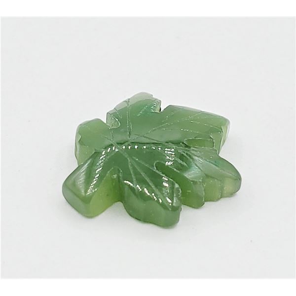 NATURAL CANADIAN JADE MAPLE LEAF, RETAIL $40.00