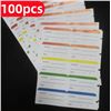 Image 3 : WATERPROOF WRITABLE WHITEBOARD TAGS WITH COLORED BORDERS,200 SHEETS MULTICOLOR LINED STICKY NOTES - 