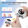 Image 1 : TWO-IN-ONE ELECTRIC NAIL CLIPPERS AND FILE, USB RECHARGEABLE, THREE-SPEED ADJUSTABLE, BUILT-IN HEAD,