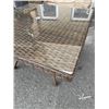 Image 4 : NEW RATANA 48 X 48 DARK BROWN OUTDOOR PATIO TABLE WITH TEMPERED GLASS TOP, RETAIL $599 USD 2 BOX LOT