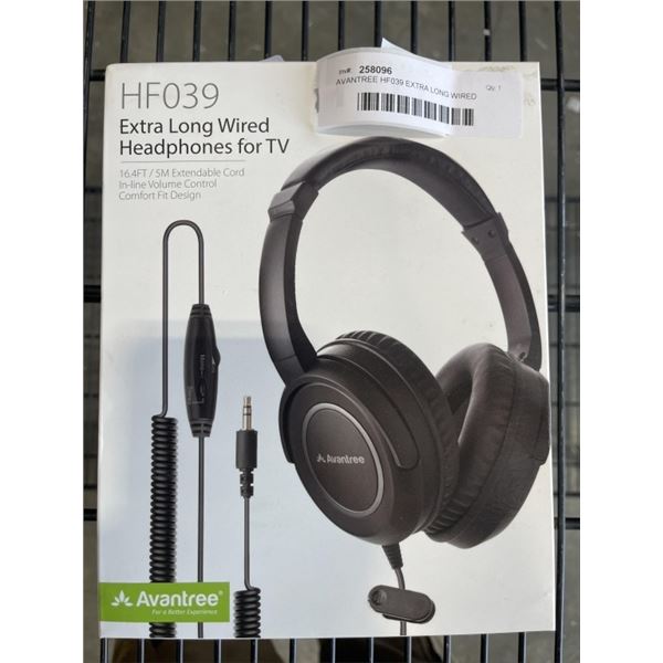 AVANTREE HF039 EXTRA LONG WIRED HEADPHONES FOR TV