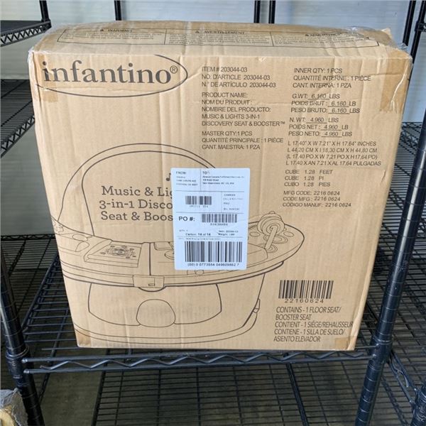 INFANTINO MUSIC AND LIGHTS 3 IN 1 DISCOVERY SEAT AND BOOSTER