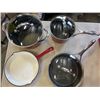 Image 2 : THREE NEW KITCHENAID POTS WITH LIDS AND CAST IRONSKILLET