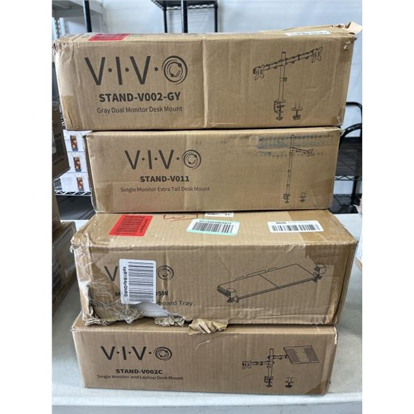 VIVO DUAL MONITOR DESK MOUNT, SINGLE MONITOR DESK MOUNT, SINGLE MONITOR AND LAPTOP DESK MOUNT AND KE
